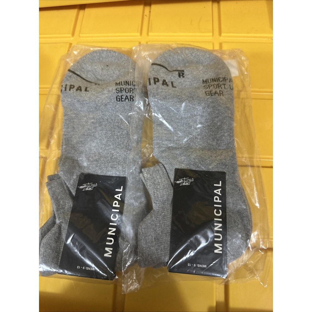 M. Low SOCKS Lot Of‎ 2 Gray Municipal Sports Socks OSFM NWT
